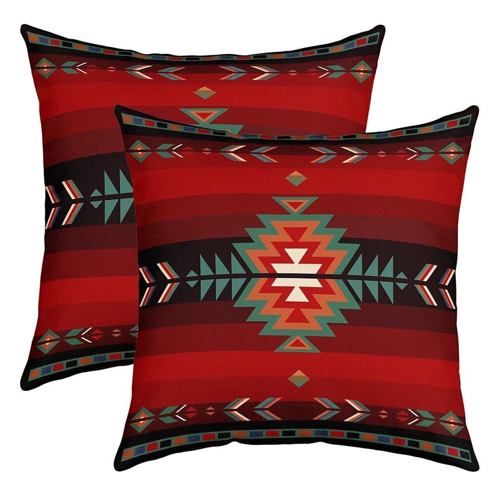 1485 20 x 20-Inch Southwest Native Design Square Cushion Covers Set of 2